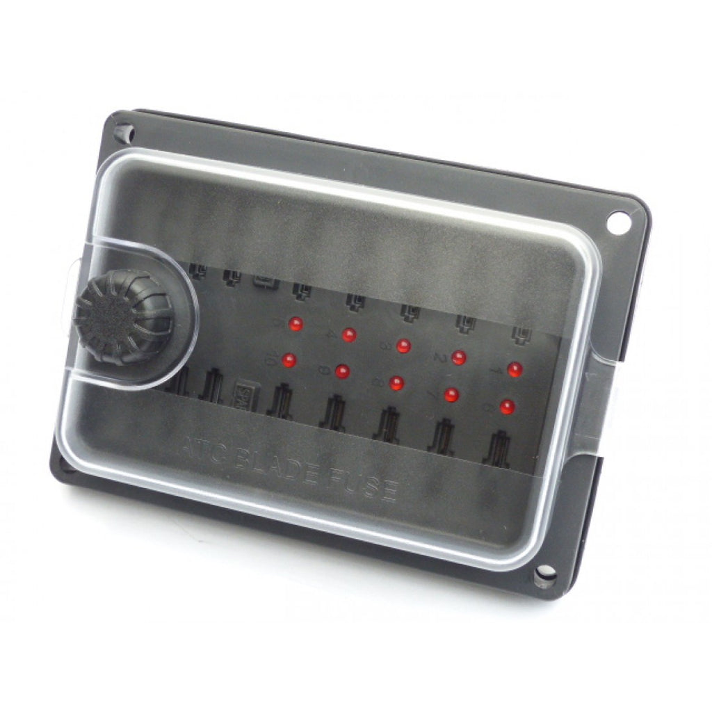 Weatherproof Surface Mounted LED Fuse Box 10 Way