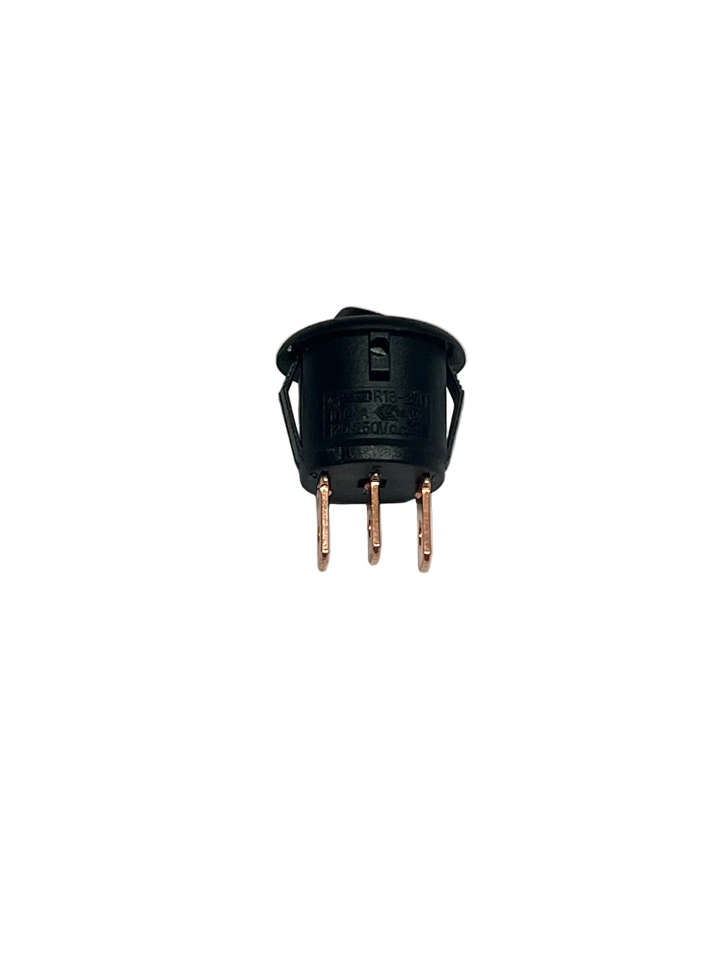 Black Micro Round On-On Rocker Switch