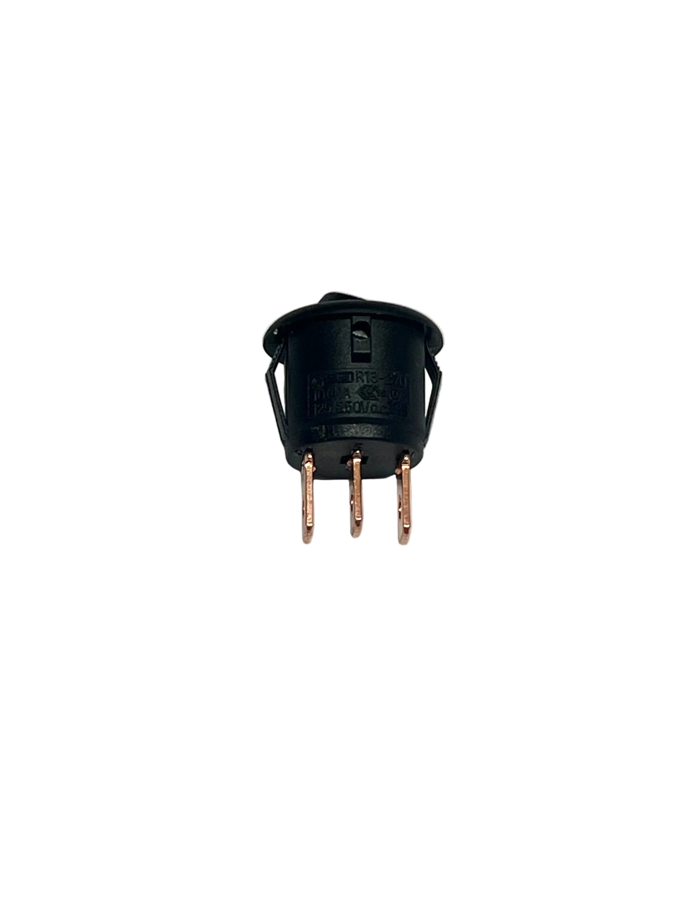 Black Micro Round On-On Rocker Switch