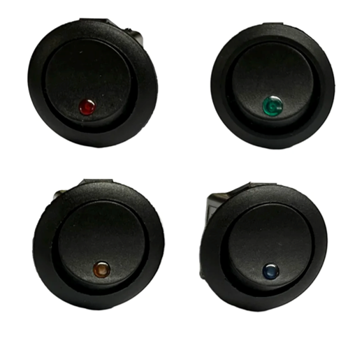 Mini Round Rocker Switch With Small LED