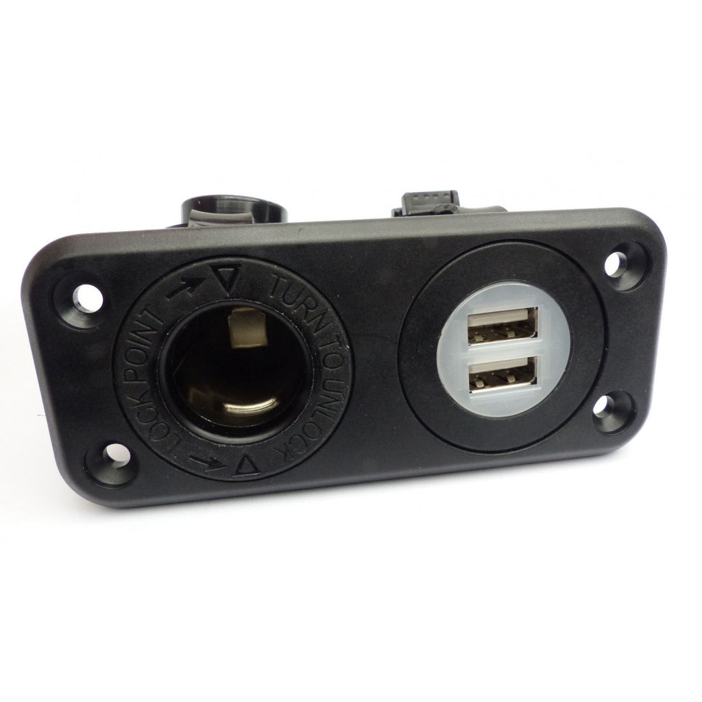 Double USB/Single Power Socket