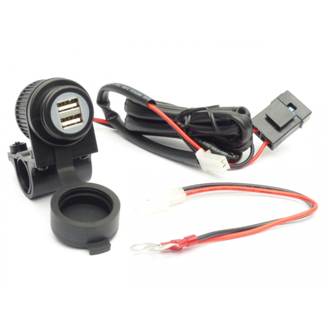 12V USB Socket Kit Handlebar Mount