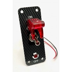 Red LED Panel Toggle Switch