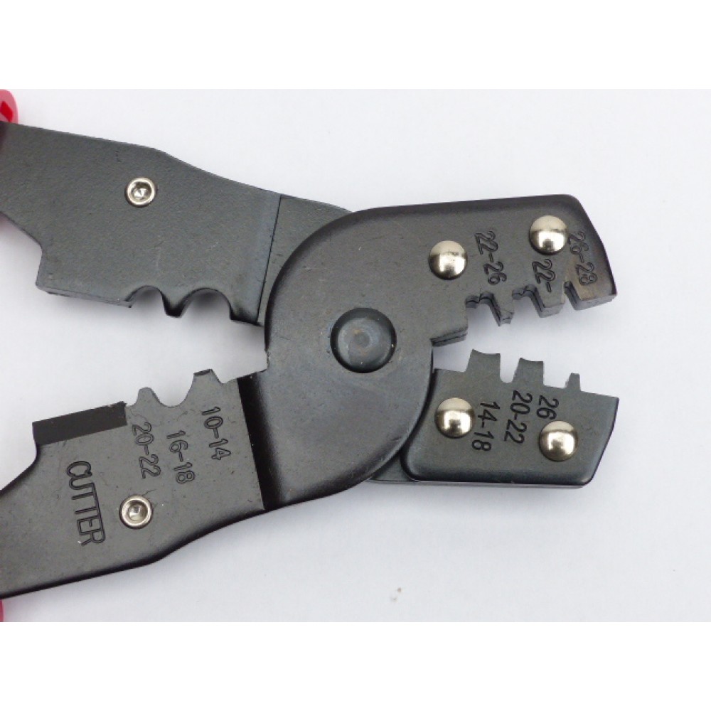 Crimping tool with spring return handles for non insulated terminals