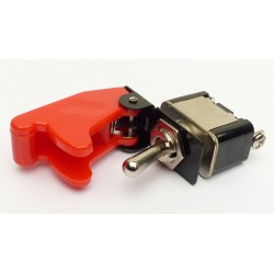 Toggle Switch With Red Aircraft Cover