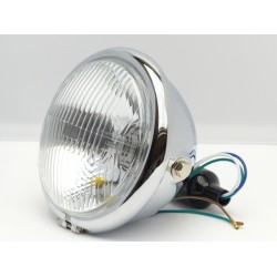 Bates Type Chrome Headlamp 5 3/4 Inch