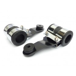 Headlamp Brackets Black/Chrome