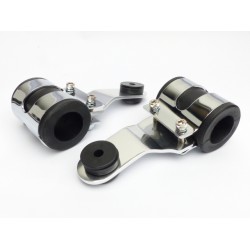 Headlamp Brackets Aluminium/Chrome