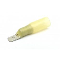 Yellow Heat Shrink Male Blade 6.3mm