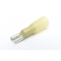 Yellow Heat Shrink Female Blade 6.3mm