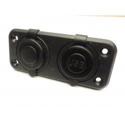 Double USB/Single Power Socket 